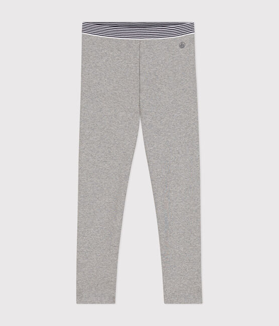 Jeggings bambina in cotone stretch grigio CHATON CHINE