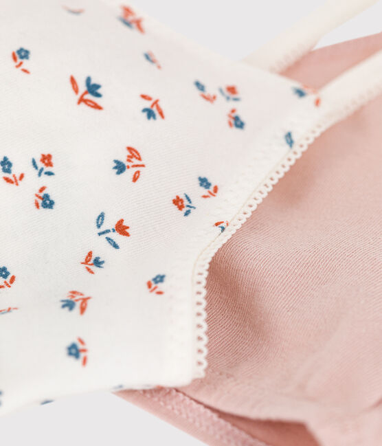 Confezione da 2 brassière fiore in cotone ed elastan variante 1