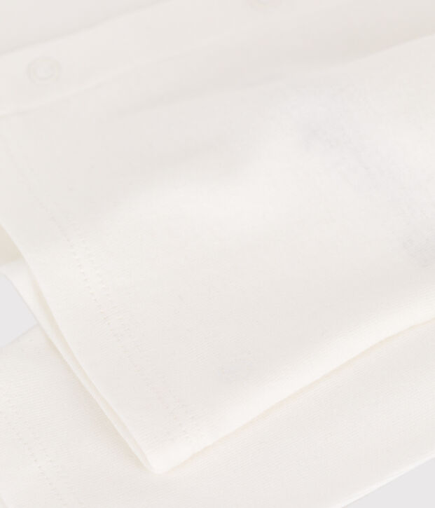 Cardigan in cotone tinta unita neonato bianco