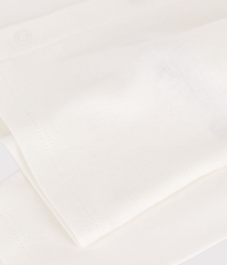 Cardigan in cotone tinta unita neonato bianco