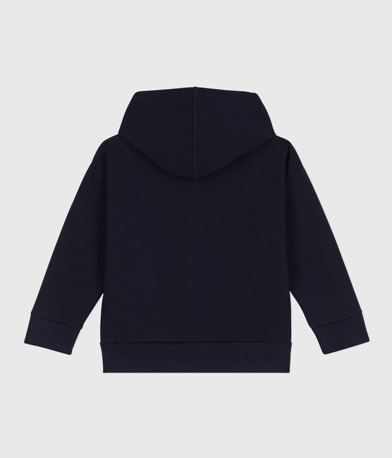 Felpa con zip e cappuccio bambino blu SMOKING