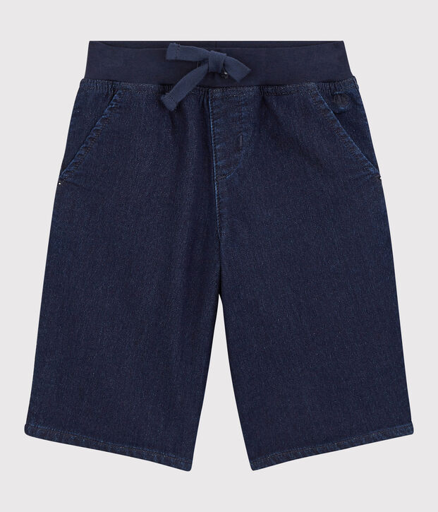Bermuda in denim bambino blu