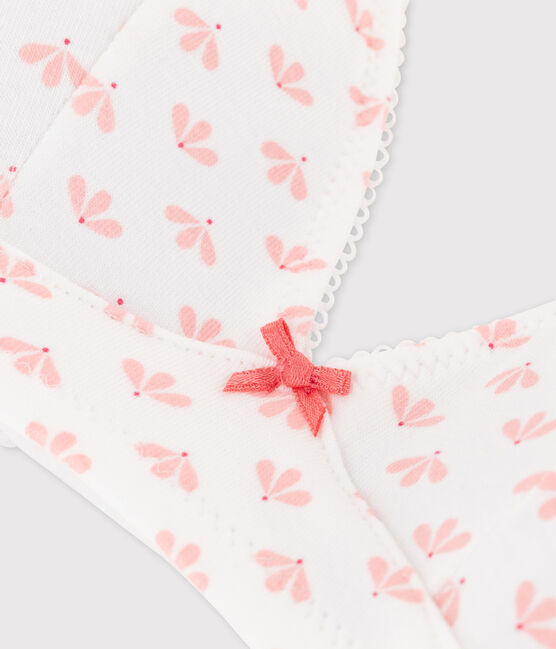 Reggiseno imbottito bambina stampato bianco ECUME/rosa VENUS/ MULTICO