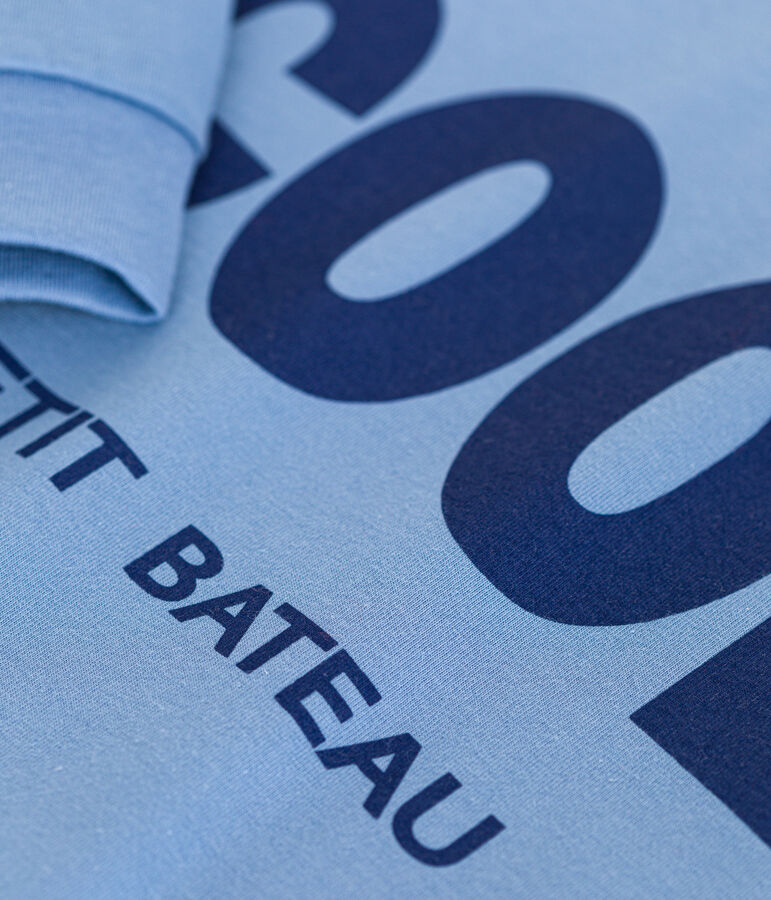 T-shirt a maniche lunghe in jersey sottile bambino blu BEACH