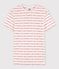 T-shirt L'ICONIQUE girocollo in cotone Donna bianco MARSHMALLOW/rosso TERKUIT