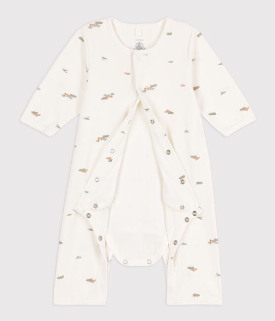 Bodyjama stampato in cotone bianco MARSHMALLOW/bianco MULTICO