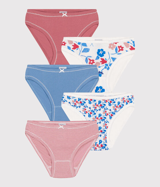 Set di 5 slip in cotone a fiori bambino variante 1