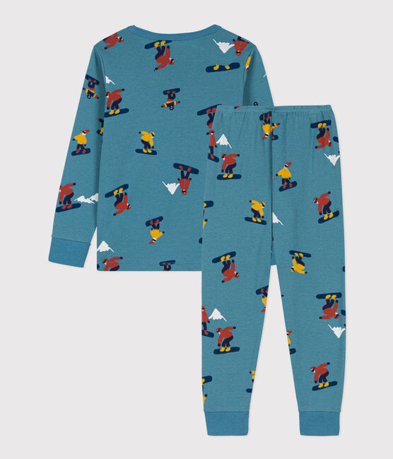 Pigiama bambino unisex in cotone motivo snowboard POLOCHON/ MULTICO