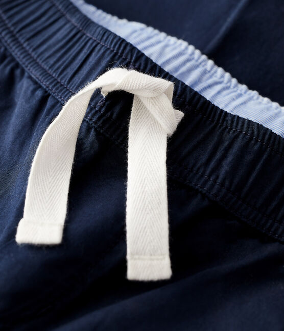 Pantaloni regular in serge di cotone ragazzo blu SMOKING