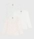 Set di T-shirt a maniche lunghe in cotone con stampa a cuori bambina
