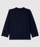 T-shirt a manica lunga in cotone bebè maschio blu SMOKING