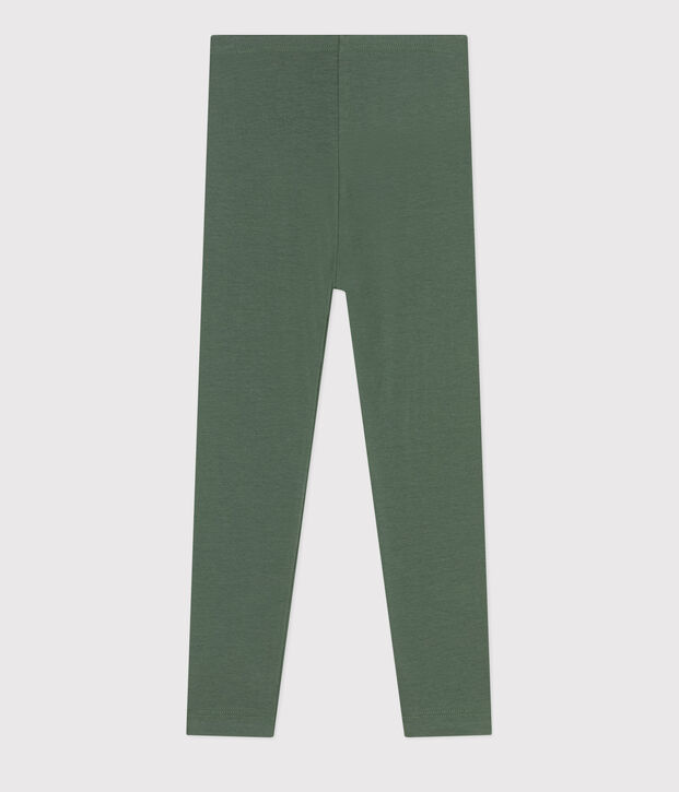 Jeggings bambina in jersey elasticizzato verde