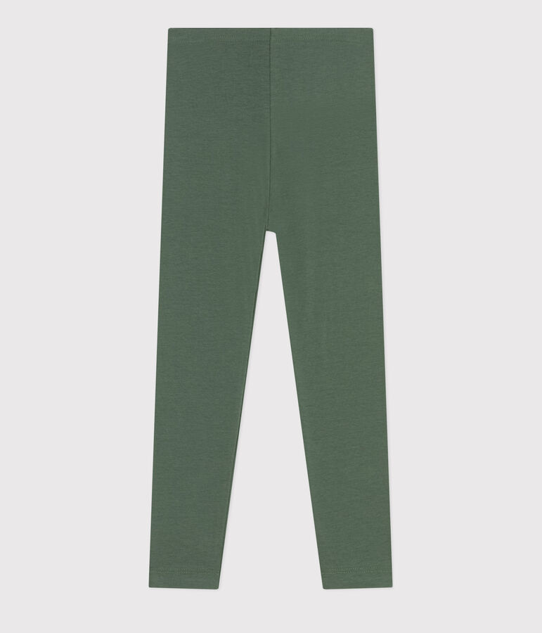 Jeggings bambina in jersey elasticizzato verde