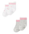 Lotto di 2 paia di calze bebé unisex bianco LOT