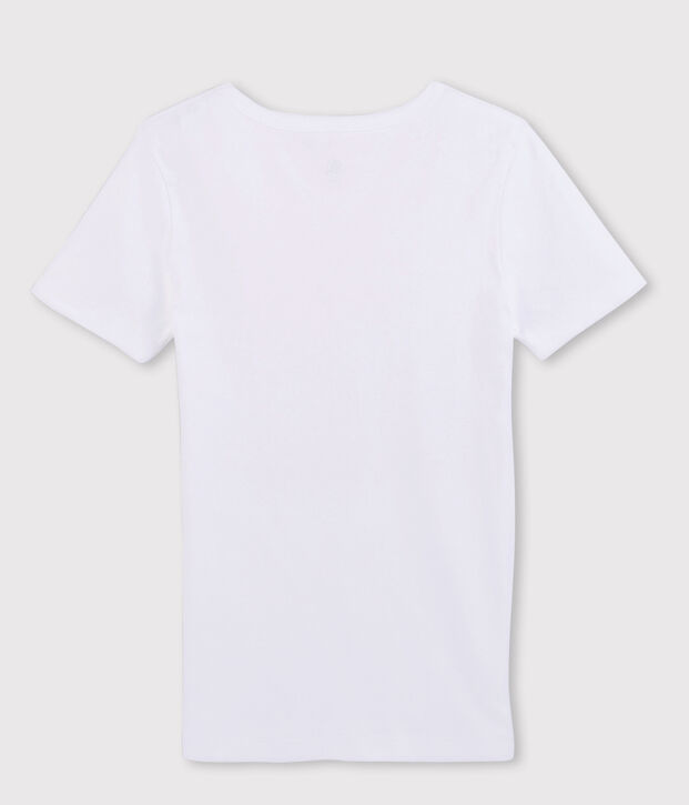 T-shirt maniche corte scollo a V Uomo bianco