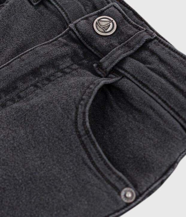 Pantaloni in denim bambina nero