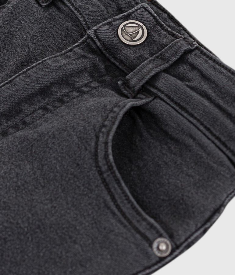 Pantaloni in denim bambina nero