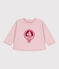 Felpa in cotone con motivo vintage Petit Bateau neonata rosa JOLI