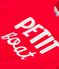 T-shirt bebè a maniche corte in cotone biologico con motivo rosso PEPS