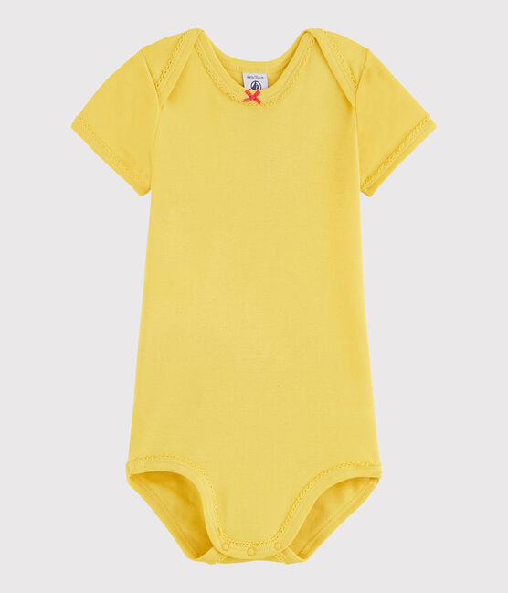 Body manica corta bebè femmina giallo BLE