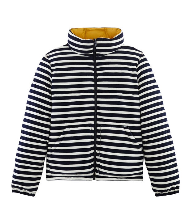 Piumino reversibile bianco/blu/multicolore