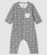 Tutina lunga da neonato jacquard con stampa riccio in tubique