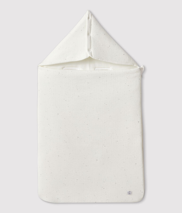 Nido d'angelo bianco beb&egrave; in tubique di cotone biologico bianco MARSHMALLOW