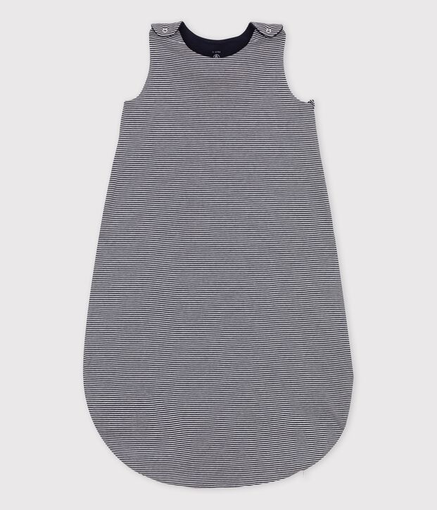 Sacco nanna leggero beb&egrave; in cotone blu/bianco