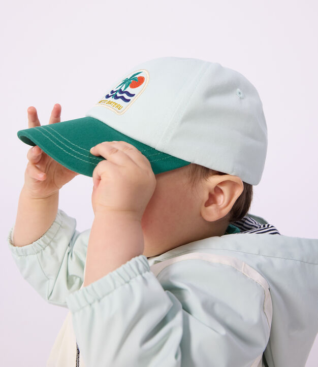Berretto in cotone neonato blu/multicolore