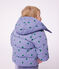 Piumino in poliestere con stampa animalier neonato viola/multicolore
