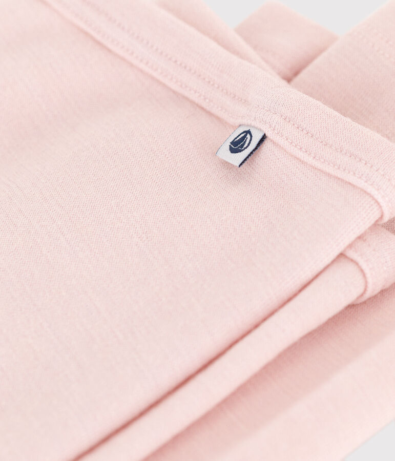 Leggings bambino unisex in lana e cotone rosa
