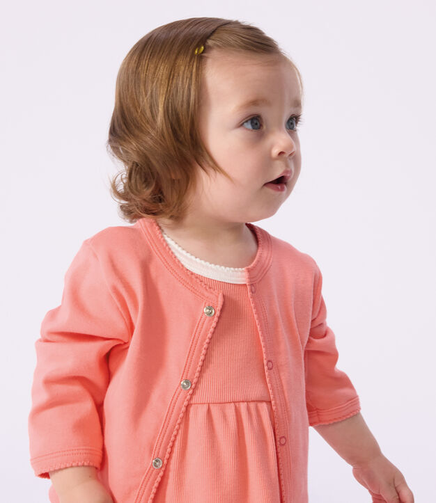 Cardigan in cotone tinta unita neonato FLAMAND