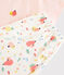 Pigiama corto fantasia frutta estiva ragazza-donna in cotone biologico rosa FLEUR/bianco MULTICO