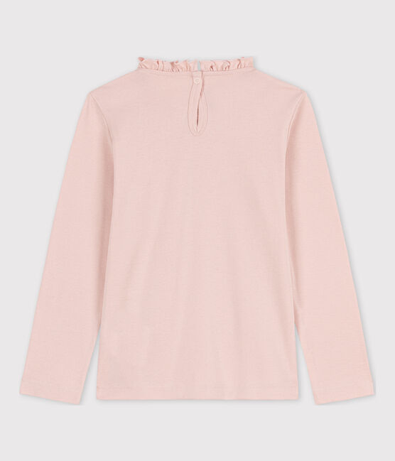 T-shirt maniche lunghe in cotone bambina rosa SALINE