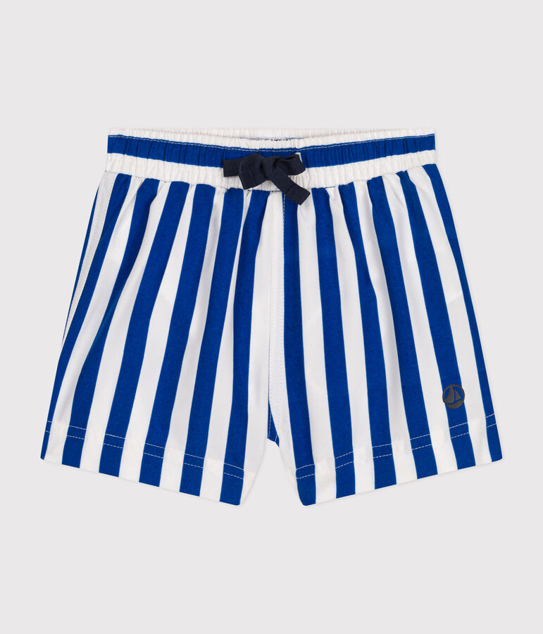 Shorts da bagno beb&egrave; bianco/blu
