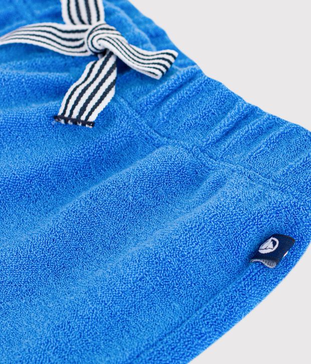 Shorts in spugna tinta unita neonato blu