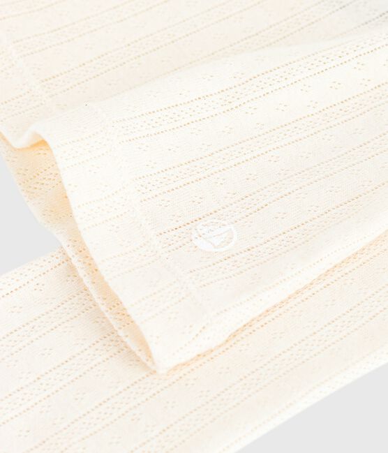 T-shirt L'Iconique a maniche lunghe in cotone traforato donna ecru MILK