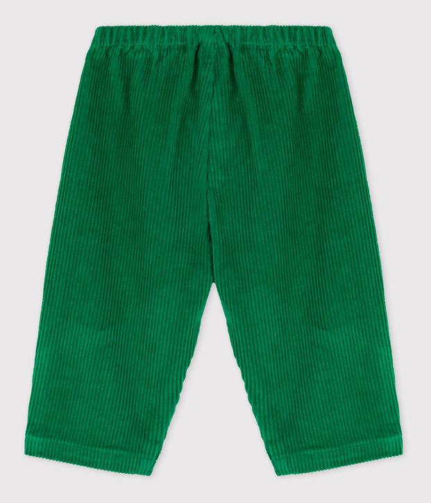 Pantalone beb&egrave; in velluto a coste grosse MATCHA