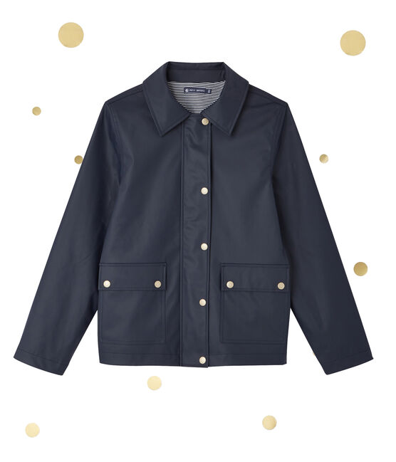 Giacca taglio tailleur per donna. Petit bateau x Marie-Agnès Gillot blu SMOKING