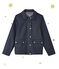 Giacca taglio tailleur per donna. Petit bateau x Marie-Agnès Gillot blu SMOKING