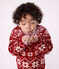 Pullover in lana e cotone fantasia bambino rosso AMARANTE/ AVALANCHE