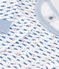 Pigiama aderente in cotone stampato con motivo a razzi bambino bianco MARSHMALLOW/bianco MULTICO