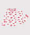 Pigiama bambino unisex in tubique Le Havre bianco MARSHMALLOW/rosso PEPS