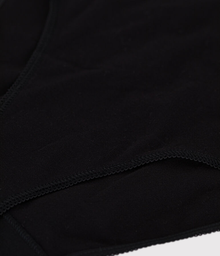 Body in cotone ed elastan donna nero