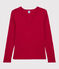 T-shirt scollo a V iconica in cotone Donna rosso TERKUIT