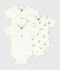 Set di body incrociati a maniche corte in cotone fantasia neonato multicolore