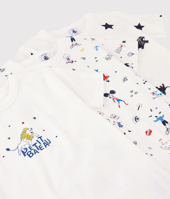 Confezione da 3 t-shirt manica corta fantasia feste da bambino variante 1