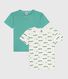 Set di T-shirt a maniche corte in cotone con stampa bambino