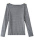 T-shirt donna a maniche lunghe in lino a righe