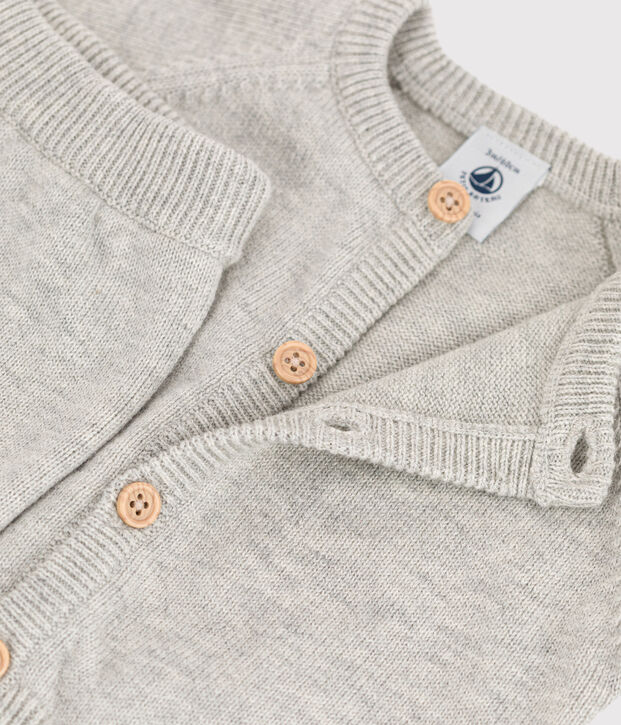 Completo 2 pezzi beb&egrave; in maglia di lana e cotone BELUGA CHINE